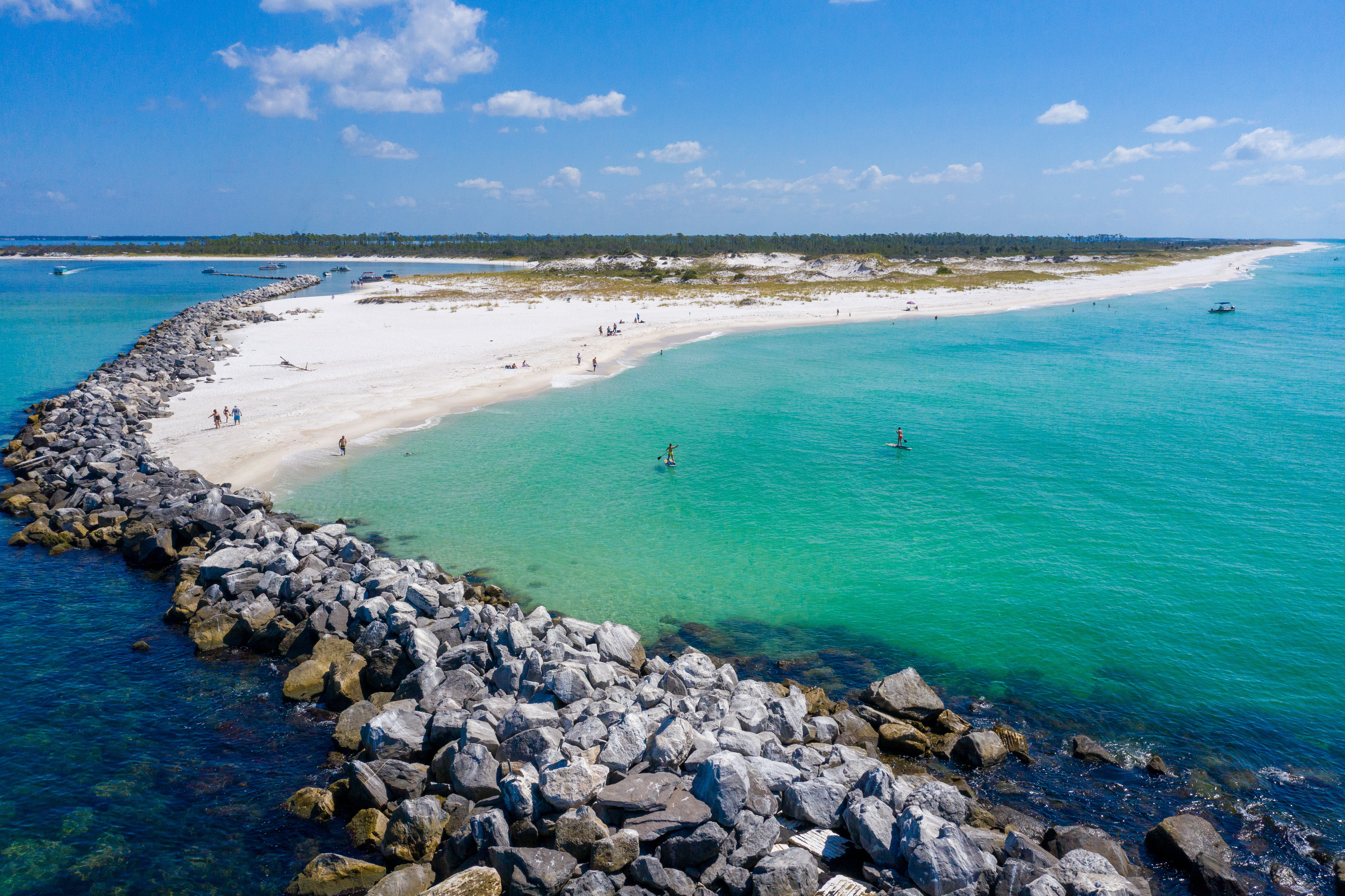 Beach on Shell Island at Panama City Florida